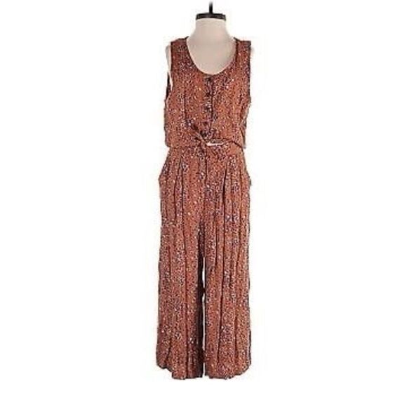 ✨Anthropologie Cartonnier Avila Patterned Cropped Wide Leg Jumpsuit XSmall✨ - Picture 4 of 8
